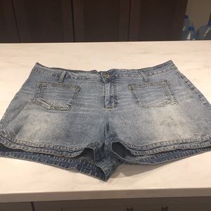 Plus size jean shorts